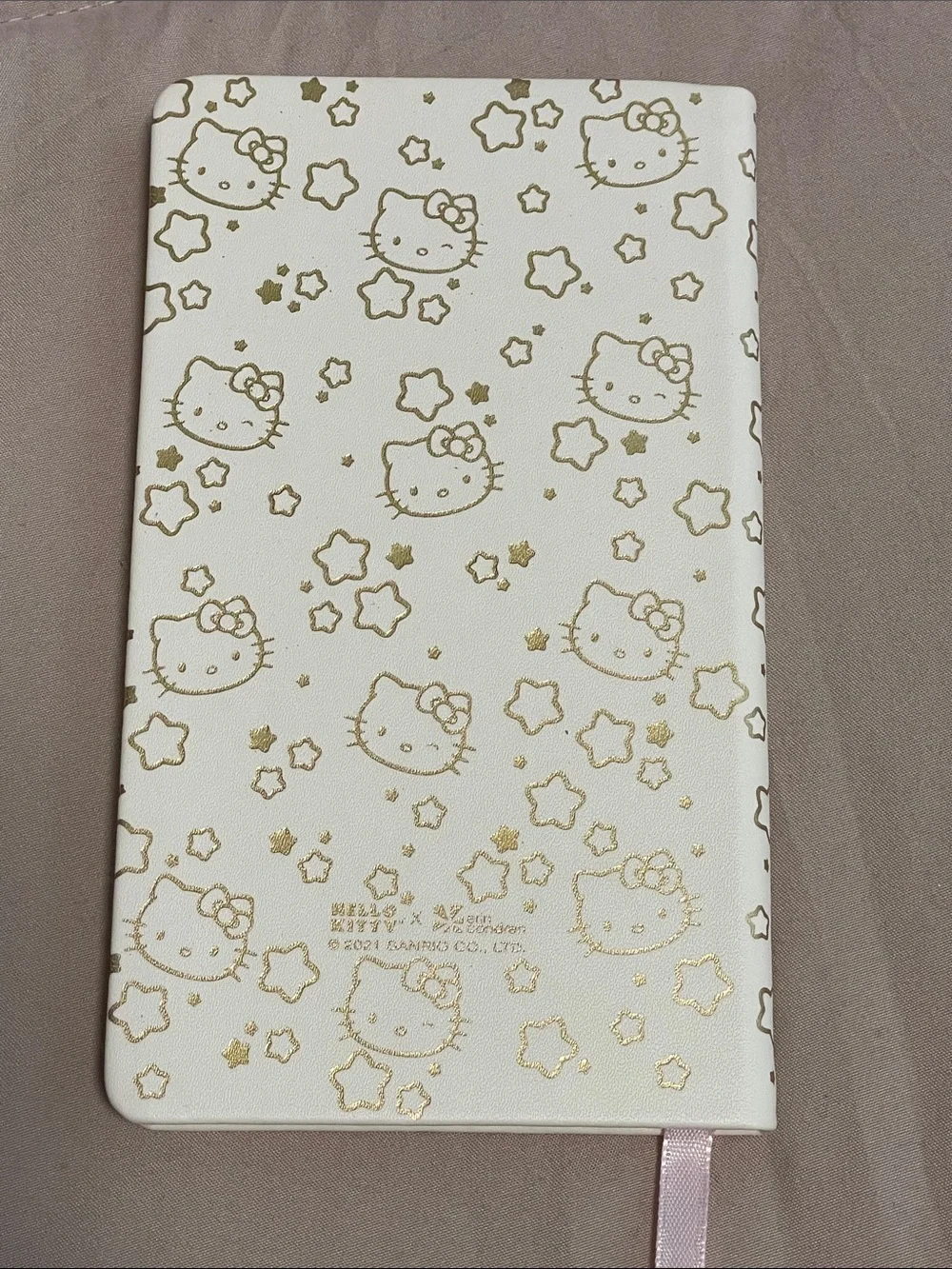 Sanrio-Erin Condren Hello Kitty Pink and Cream Gold-Print Notebook Trio NWT